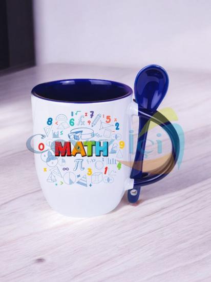 Matematik Öğretmenine Özel Kaşıklı Lüks Kupa